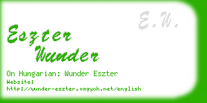 eszter wunder business card